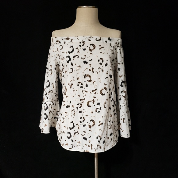 XL Calvin Klein Cheetah Blouse - Picture 1 of 5